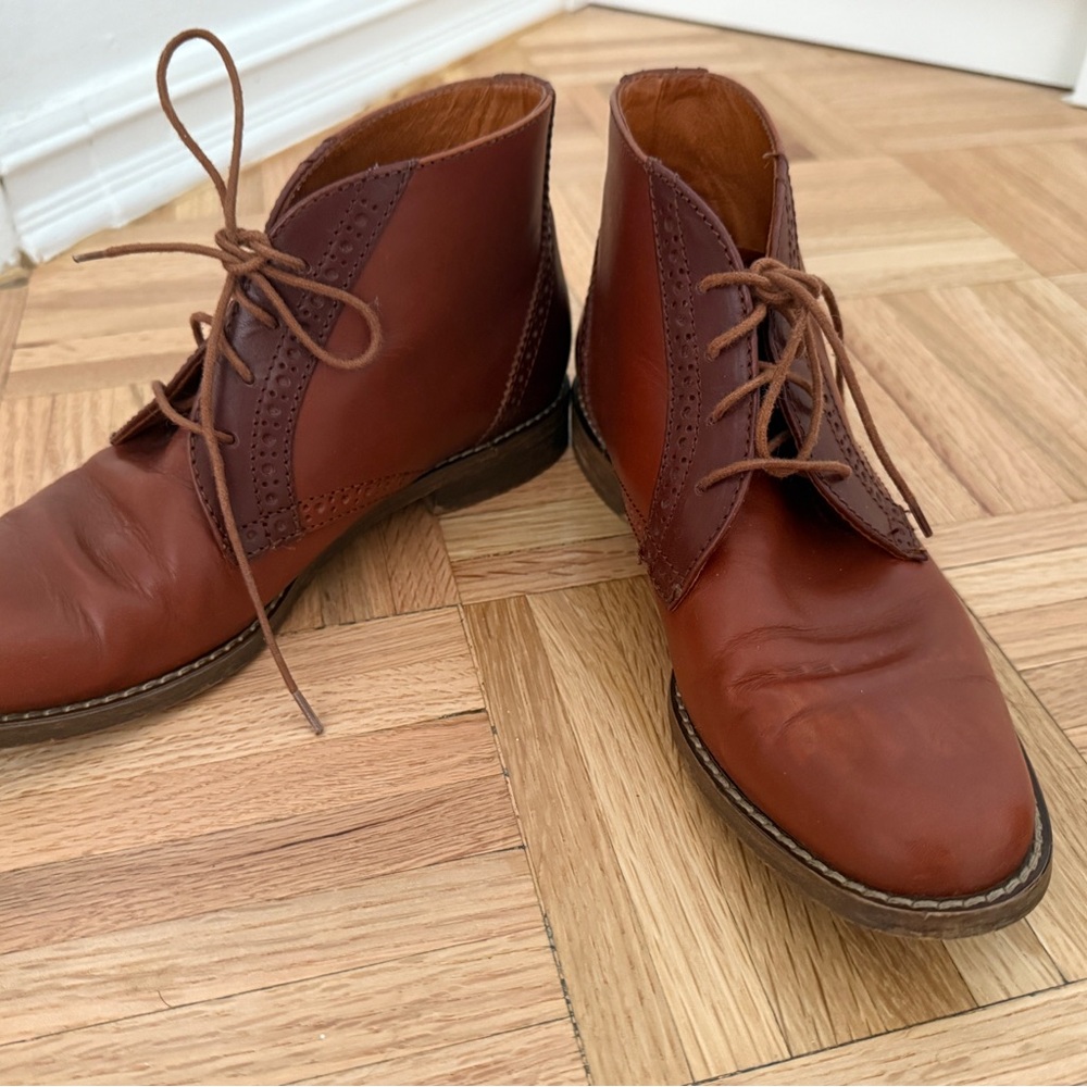 Madewell Cognac Leather Boots